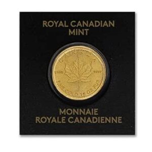 2014 - Present (Random Year) CA 1 Gram .9999 Canadian Gold Maple Leaf Coin Brilliant Uncirculated with a Certificate of Authenticity 50c BU