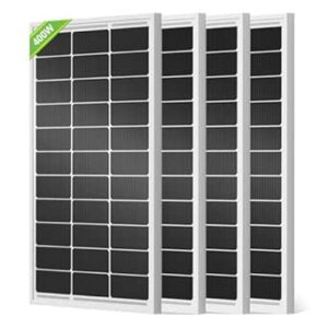 ECO-WORTHY 400W Solar Panels 4pcs 100 Watt 18V Monocrystalline Solar Panel Module for Off Grid PV Power for Home, Camping, Boat, Shed Farm, RV,12V Battery,2-Pack 2 * 100W