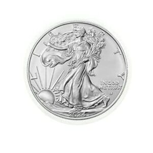 2024 American Silver Eagle .999 Fine Silver in Direct Fit Air Tite with our Certificate of Authenticity Dollar Uncirculated US Mint