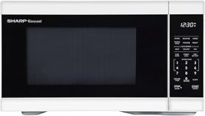 SHARP SMC1161KW Oven with Removable 12.4" Carousel Turntable, Cubic Feet, 1000 Watt Countertop Microwave, 1.1 CuFt, White