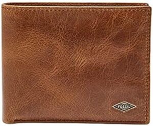 Fossil Men's Ryan Leather RFID-Blocking Bifold Passcase with Removable Card Case Wallet, Brown, (Model: ML3829201)