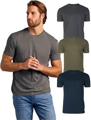 True Classic Mens T-Shirts - Short Sleeve Crew Neck Plain Novelty T Shirt for Men