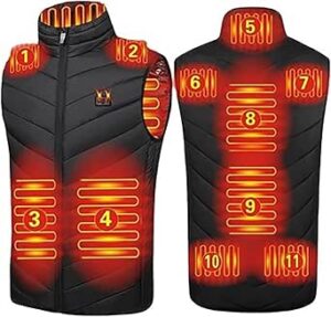 Heated Vest USB Electric Heated Vest Heated Jacket Winter Vest for Outdoor Motorcycle Camping Fishing Skiing