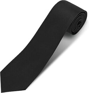 Men's Ties Solid Pure Color 3.15" (8CM) Necktie Plain Formal Black Ties For Men