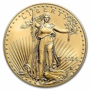 2024 - American Gold Eagle 1/10th oz Bullion Coin with Certificate of Authenticity $5 Seller Uncirculated