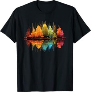 Nature Reflection Forest Trees Outdoor Wildlife T-Shirt